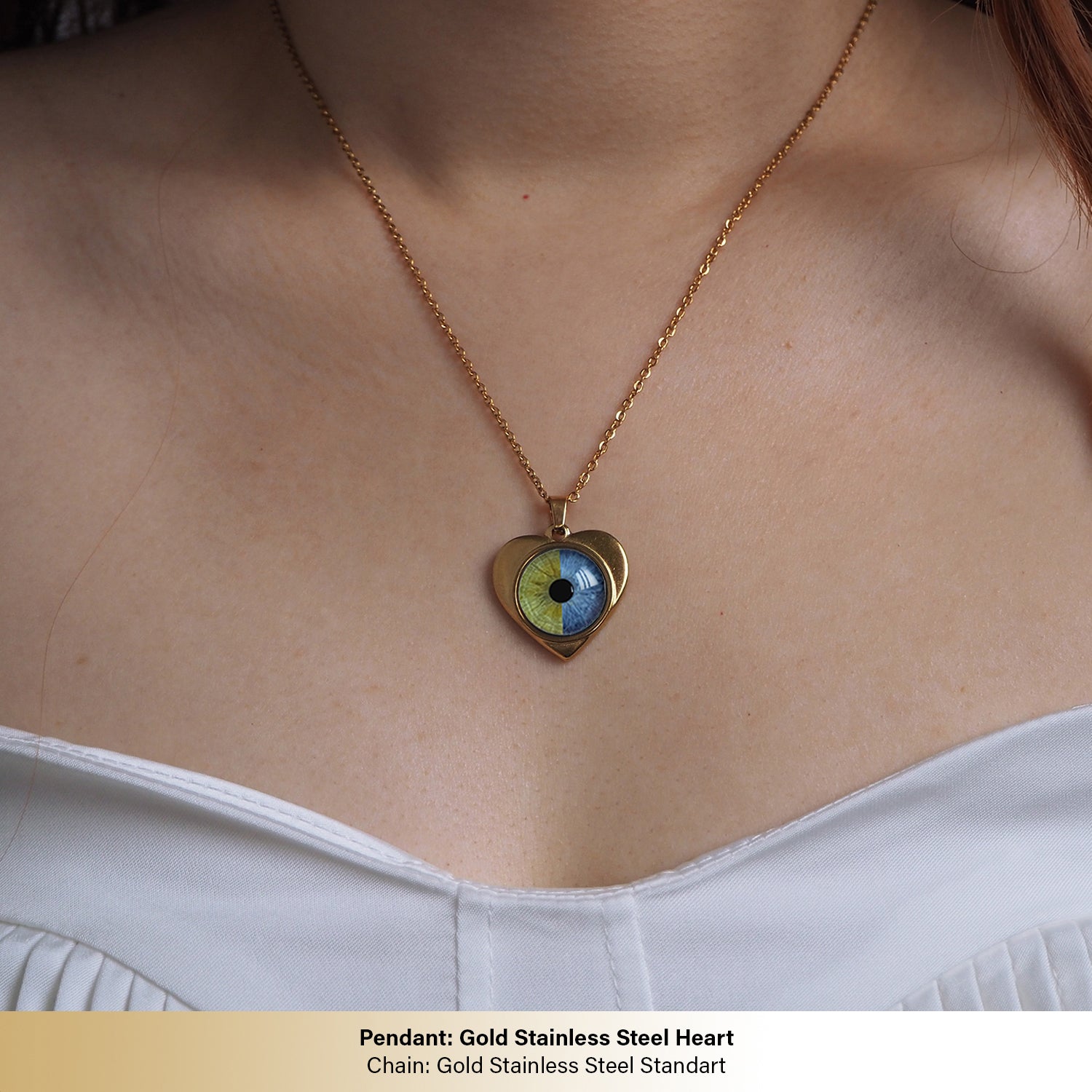 Custom Couple Eyes  Necklace