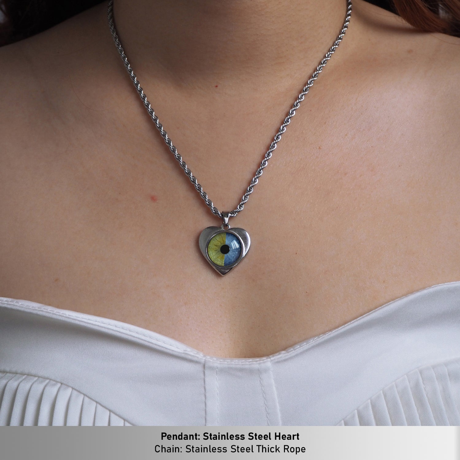 Custom Couple Eyes  Necklace