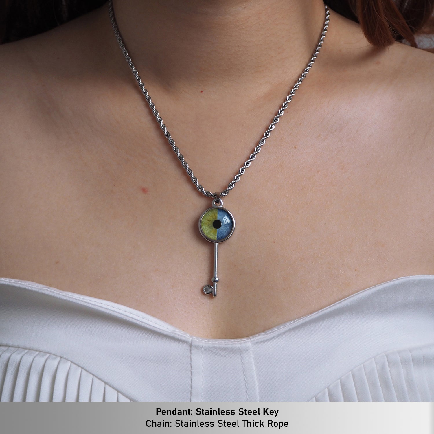 Custom Couple Eyes  Necklace