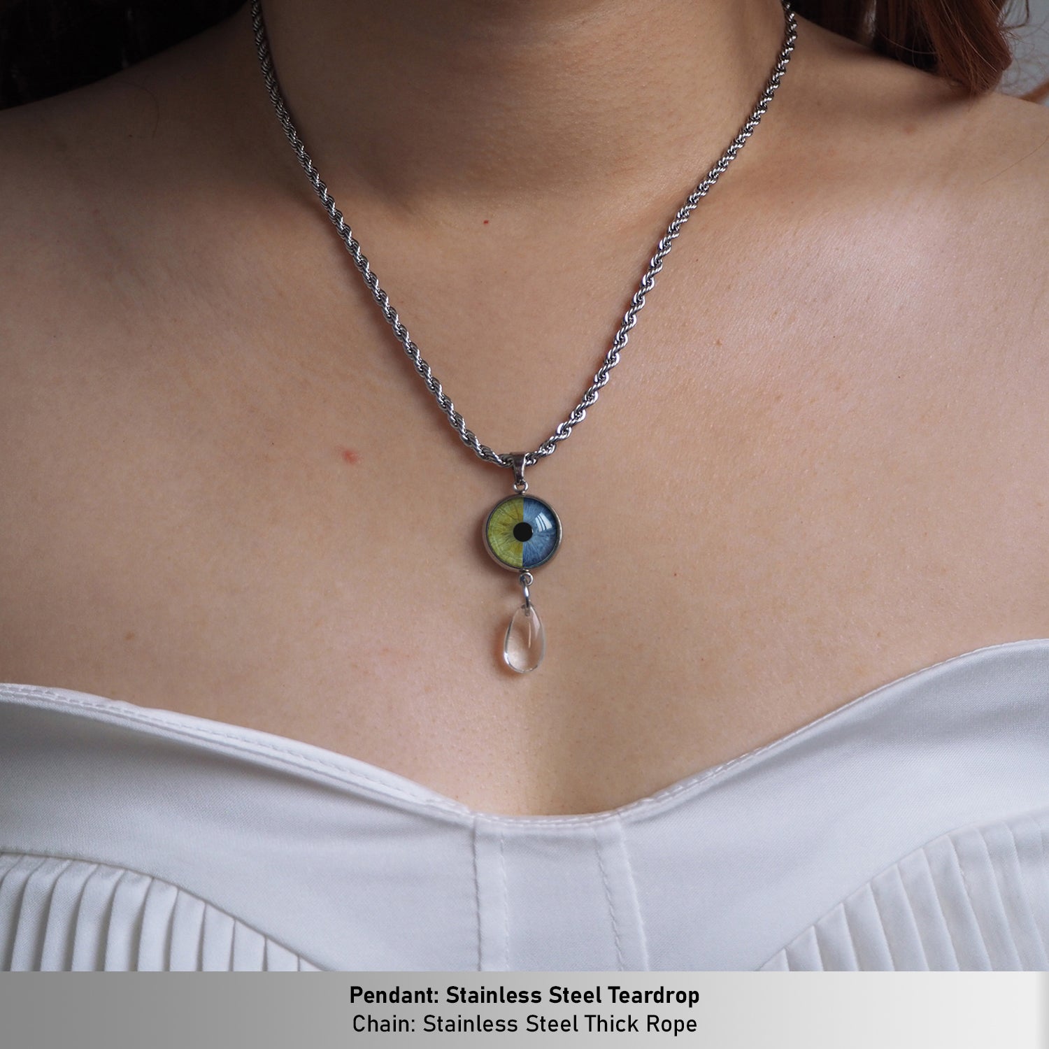 Custom Couple Eyes  Necklace