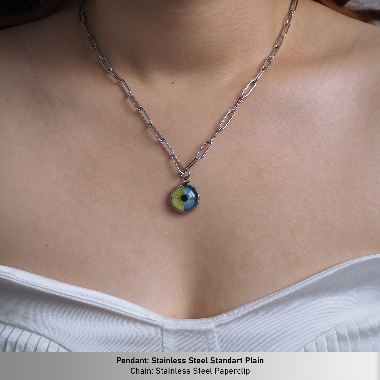 Custom Couple Eyes  Necklace