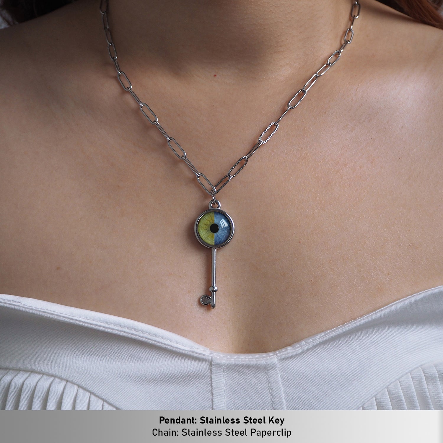 Custom Couple Eyes  Necklace