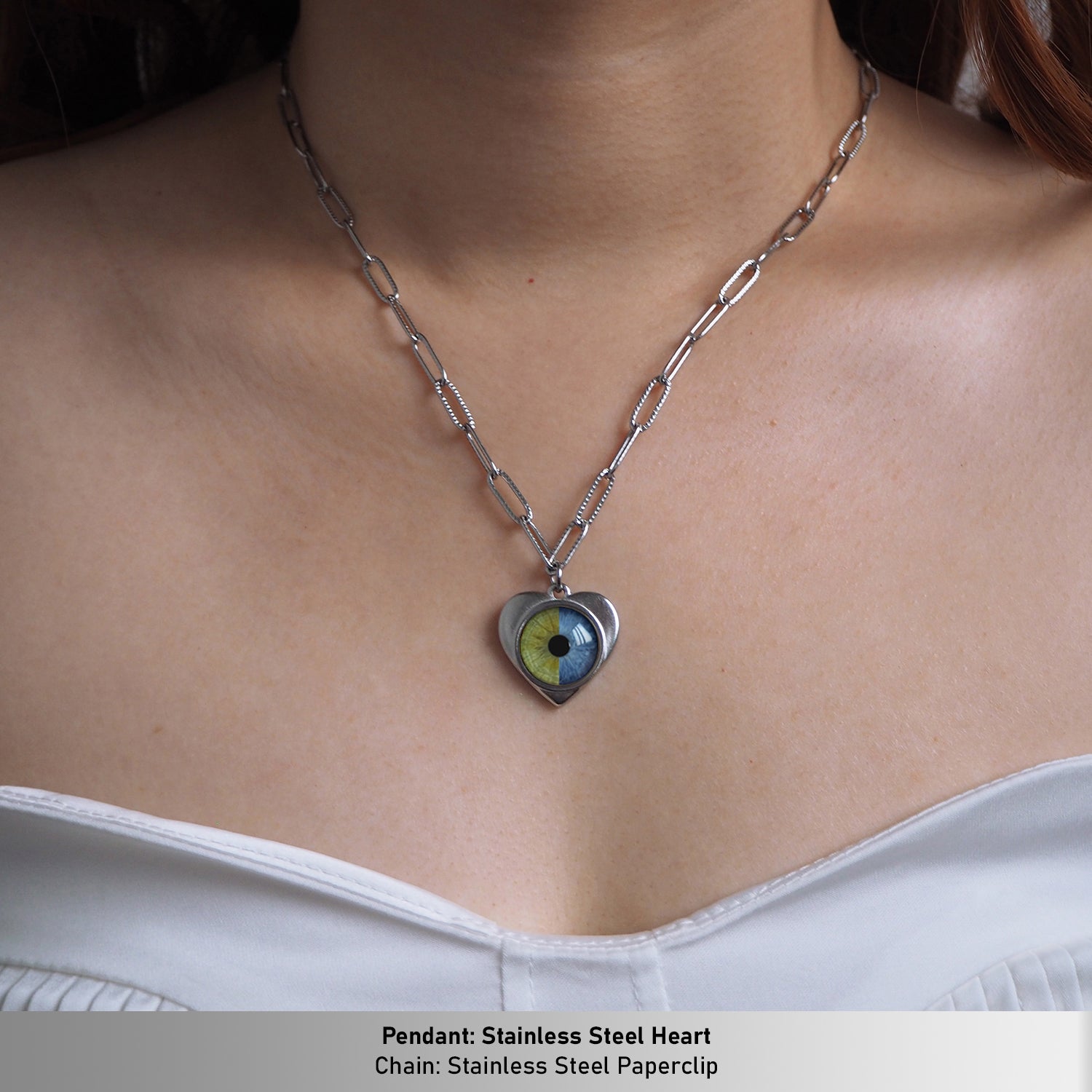 Custom Couple Eyes  Necklace