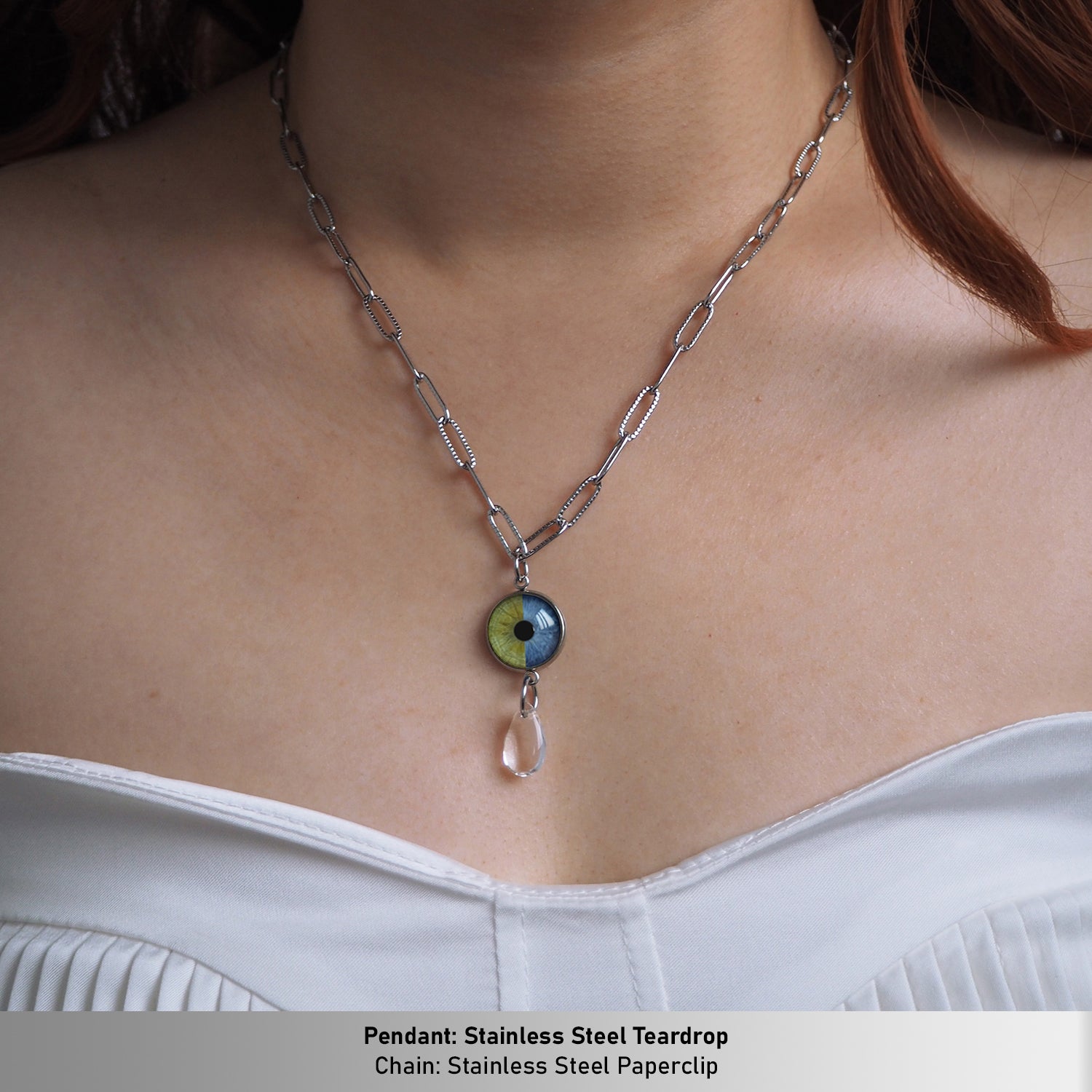 Custom Couple Eyes  Necklace