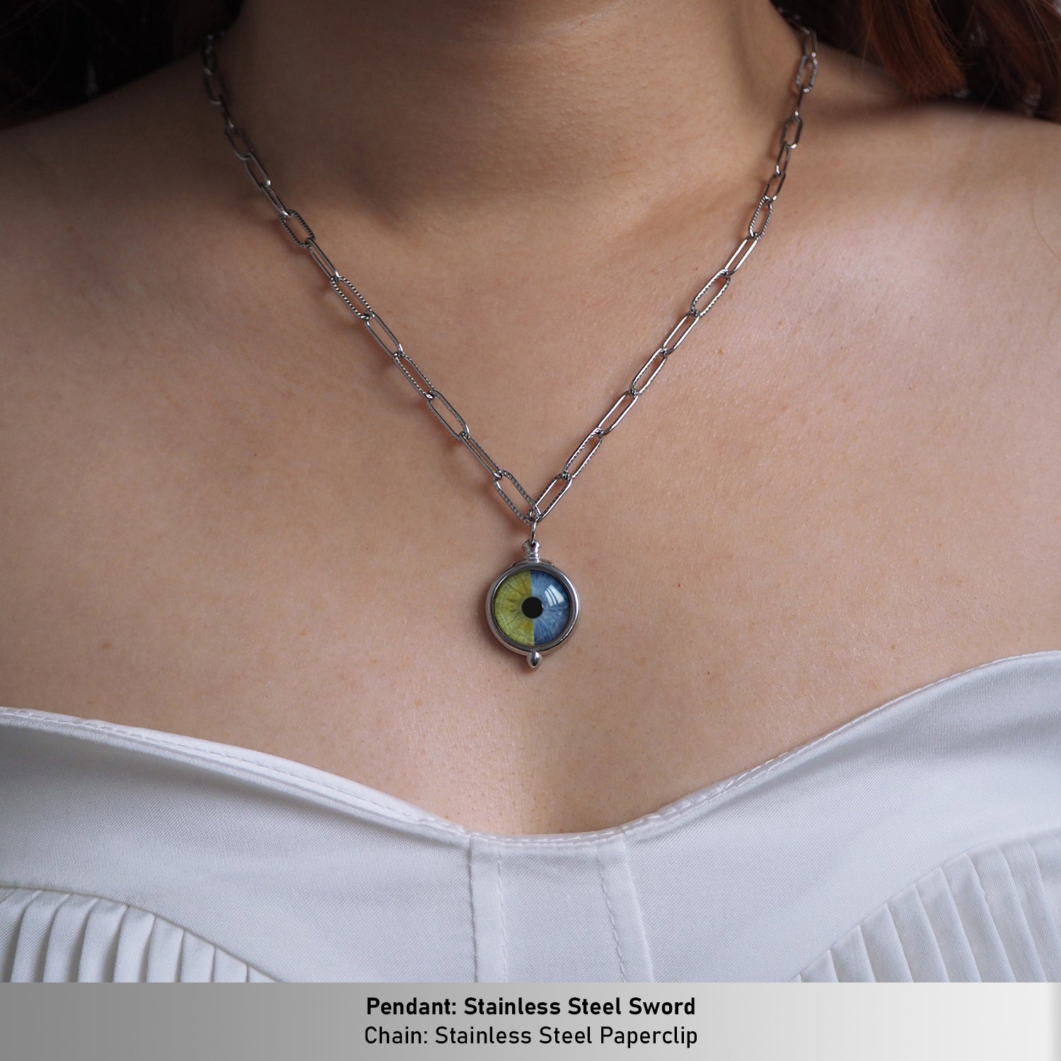 Custom Couple Eyes  Necklace