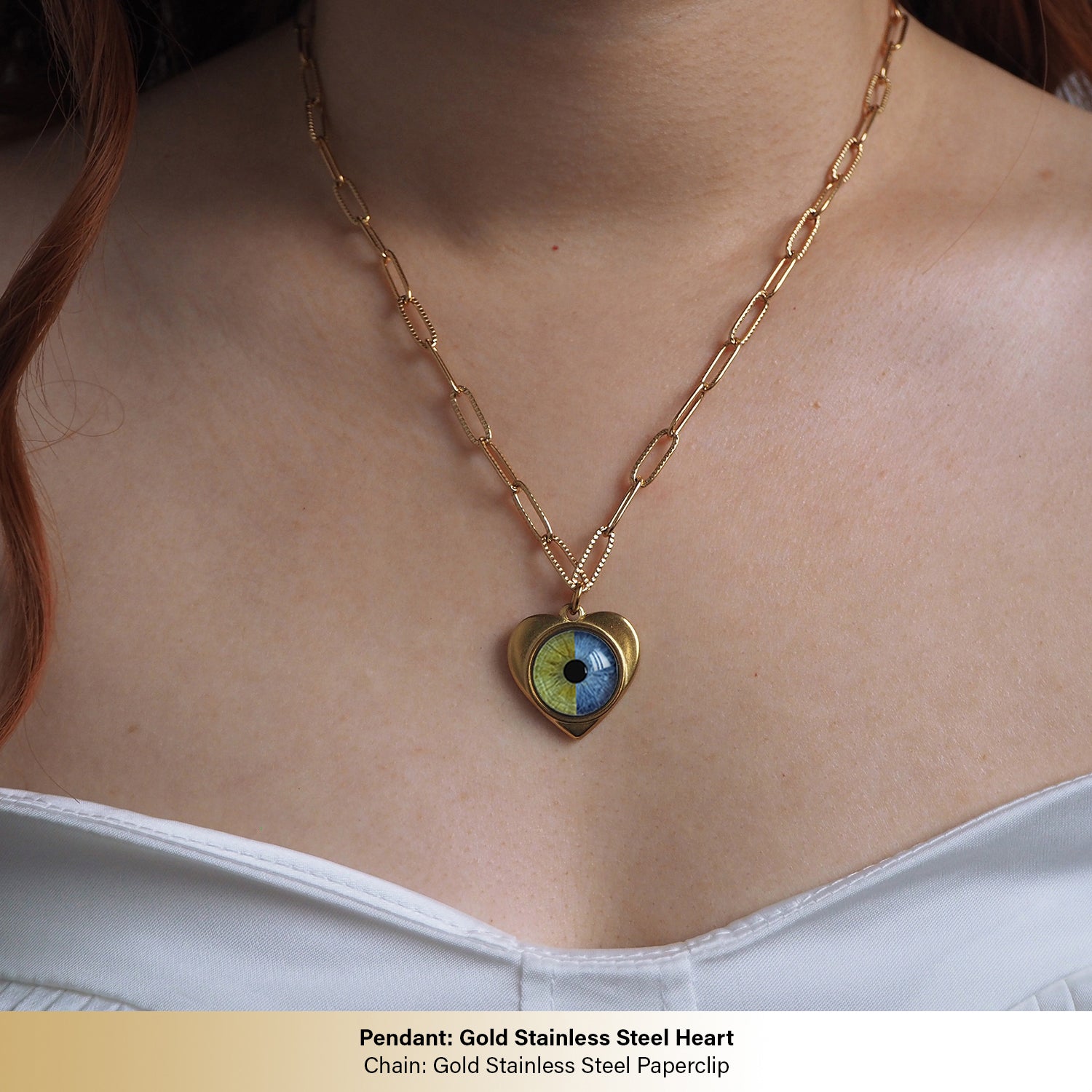 Custom Couple Eyes  Necklace