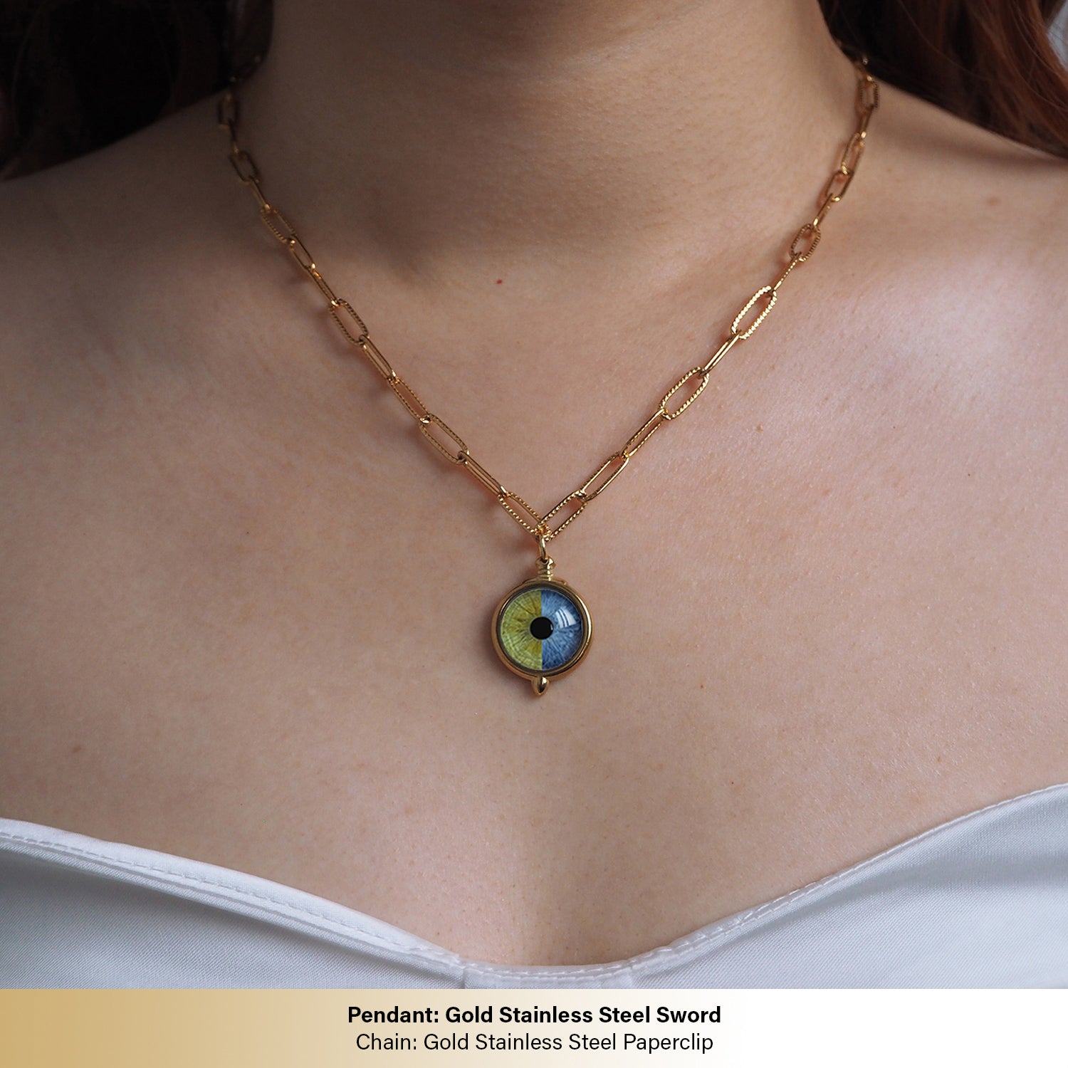 Custom Couple Eyes  Necklace