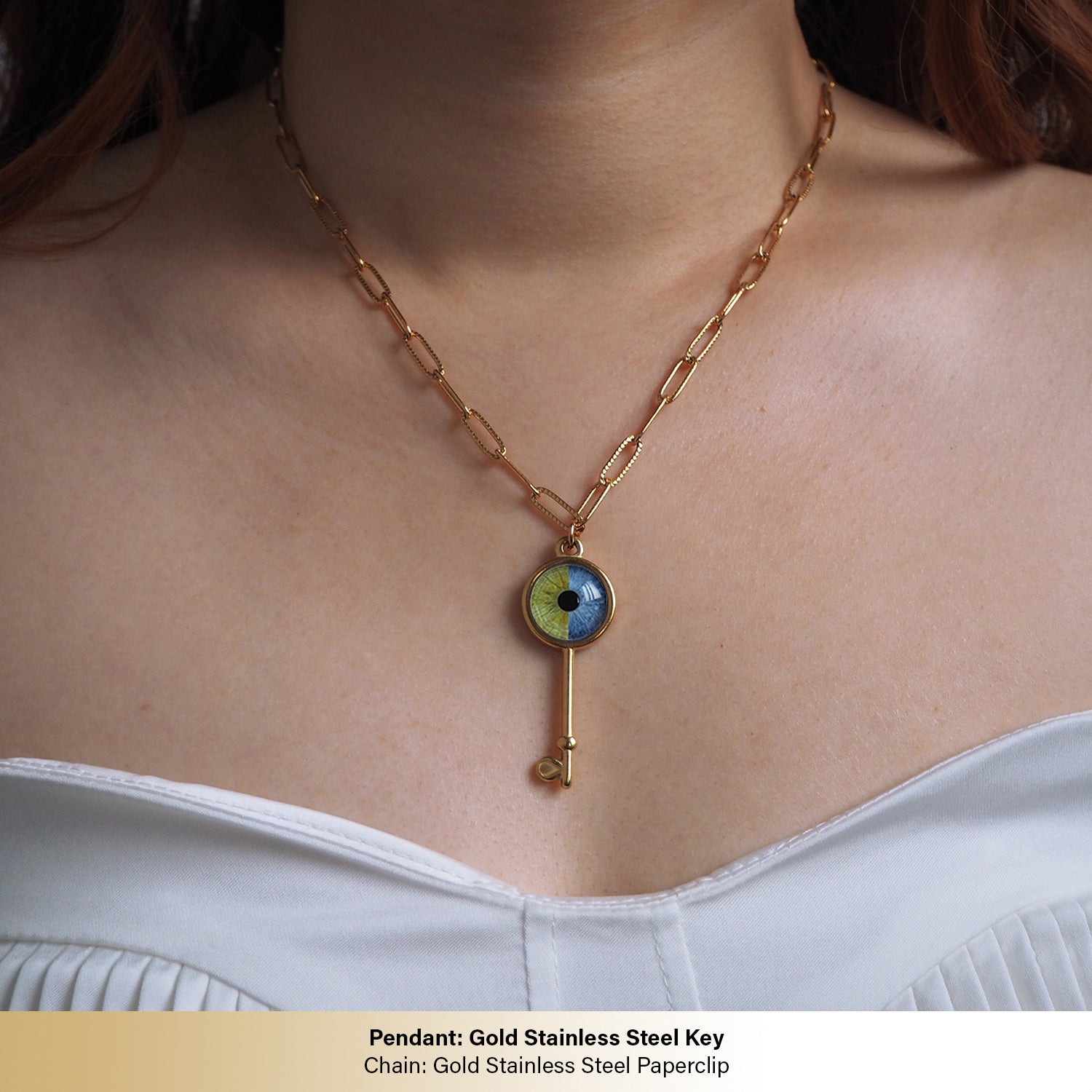 Custom Couple Eyes  Necklace