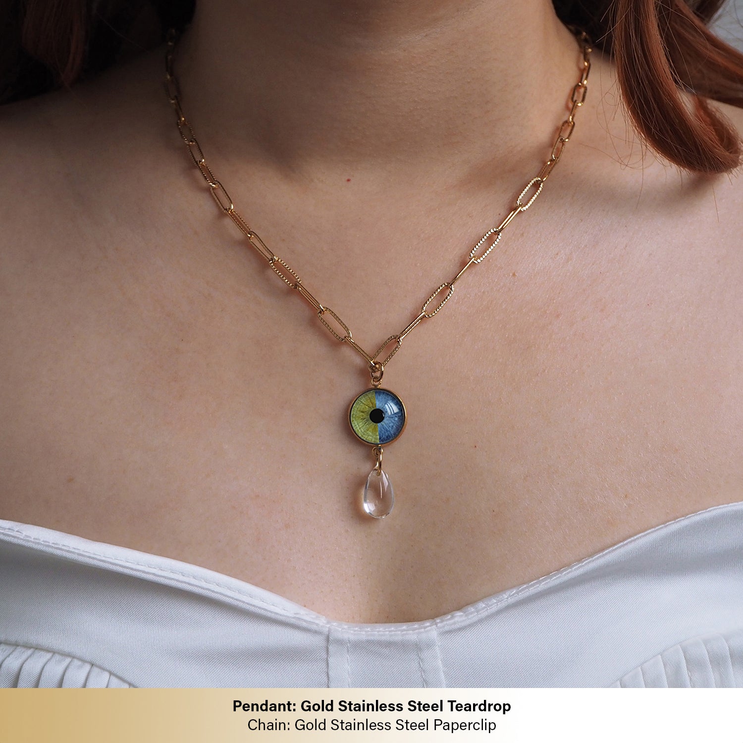 Custom Couple Eyes  Necklace