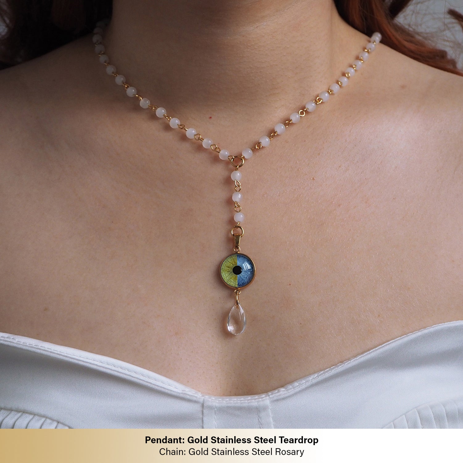 Custom Couple Eyes  Necklace