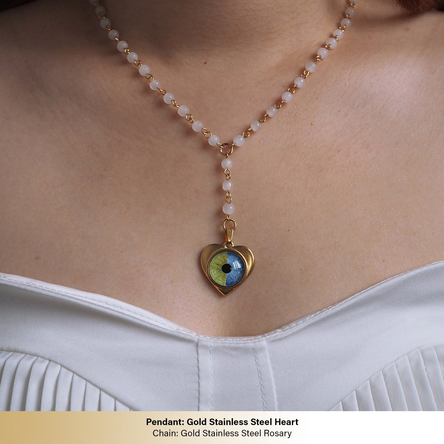 Custom Couple Eyes  Necklace