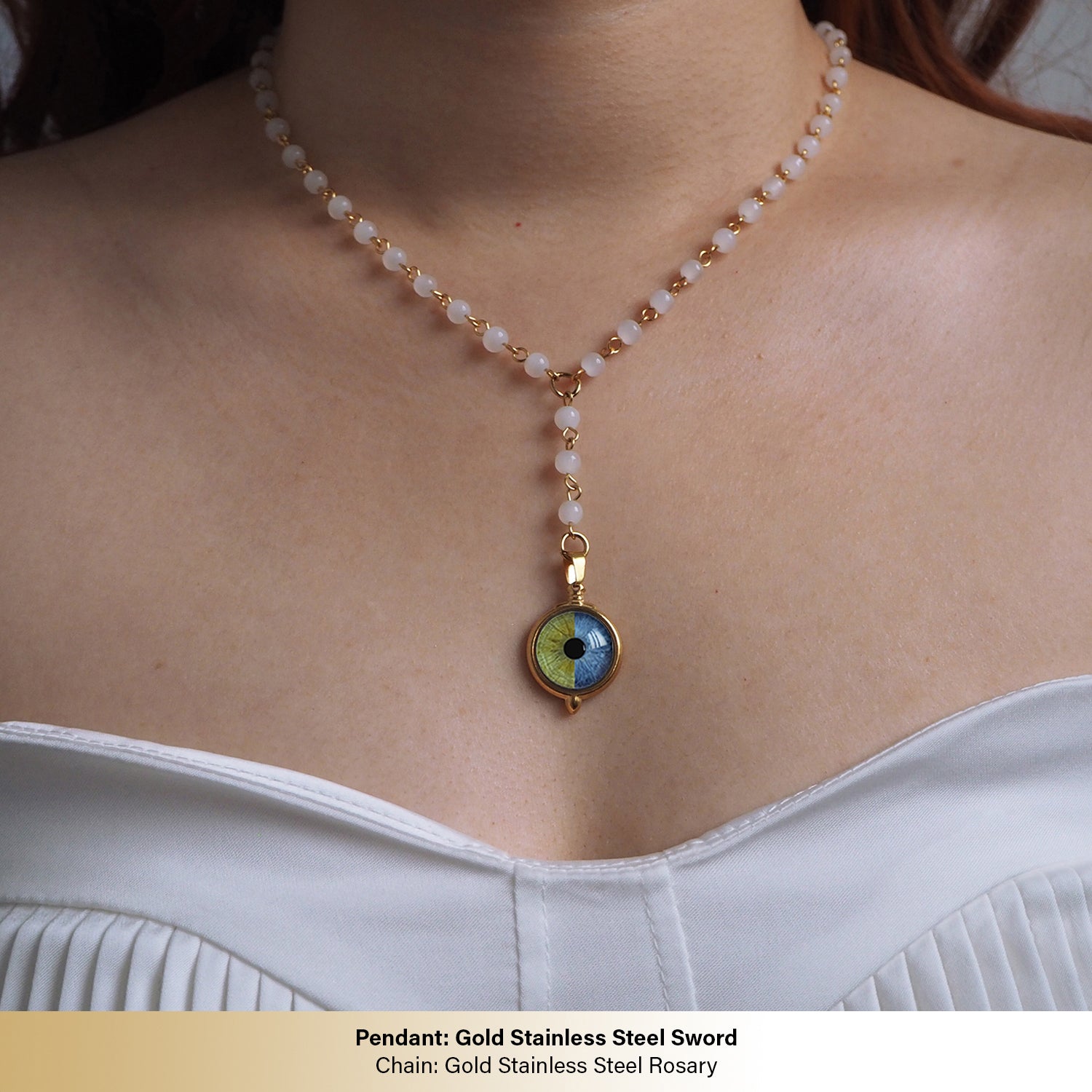 Custom Couple Eyes  Necklace