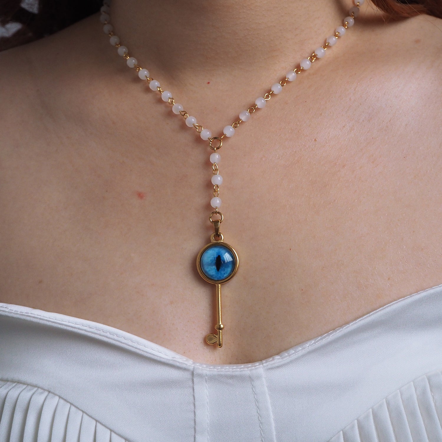 Custom Couple Eyes  Necklace