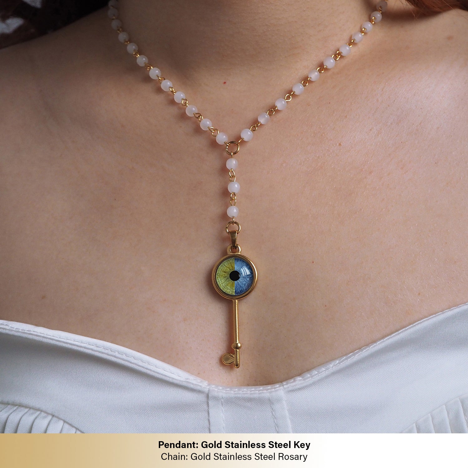 Custom Couple Eyes  Necklace