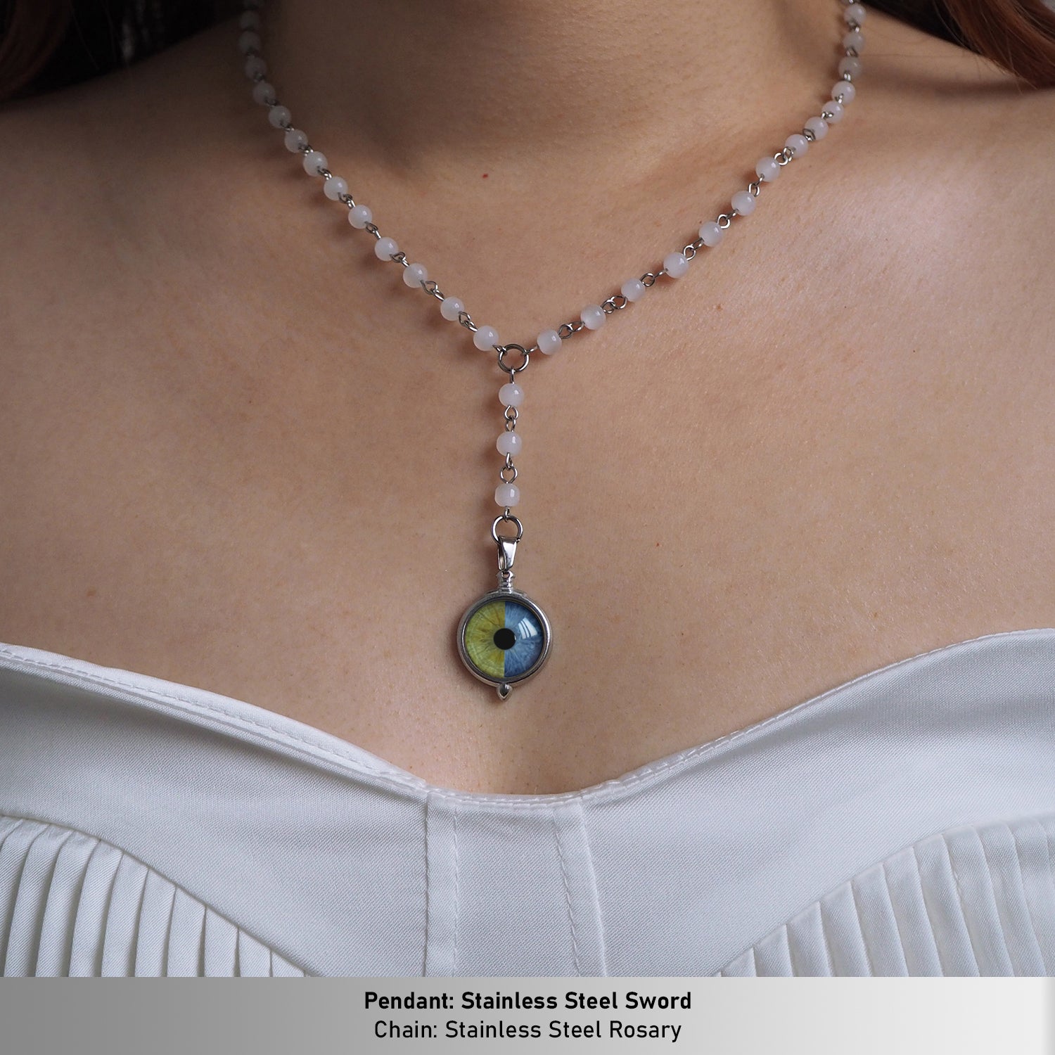 Custom Couple Eyes  Necklace