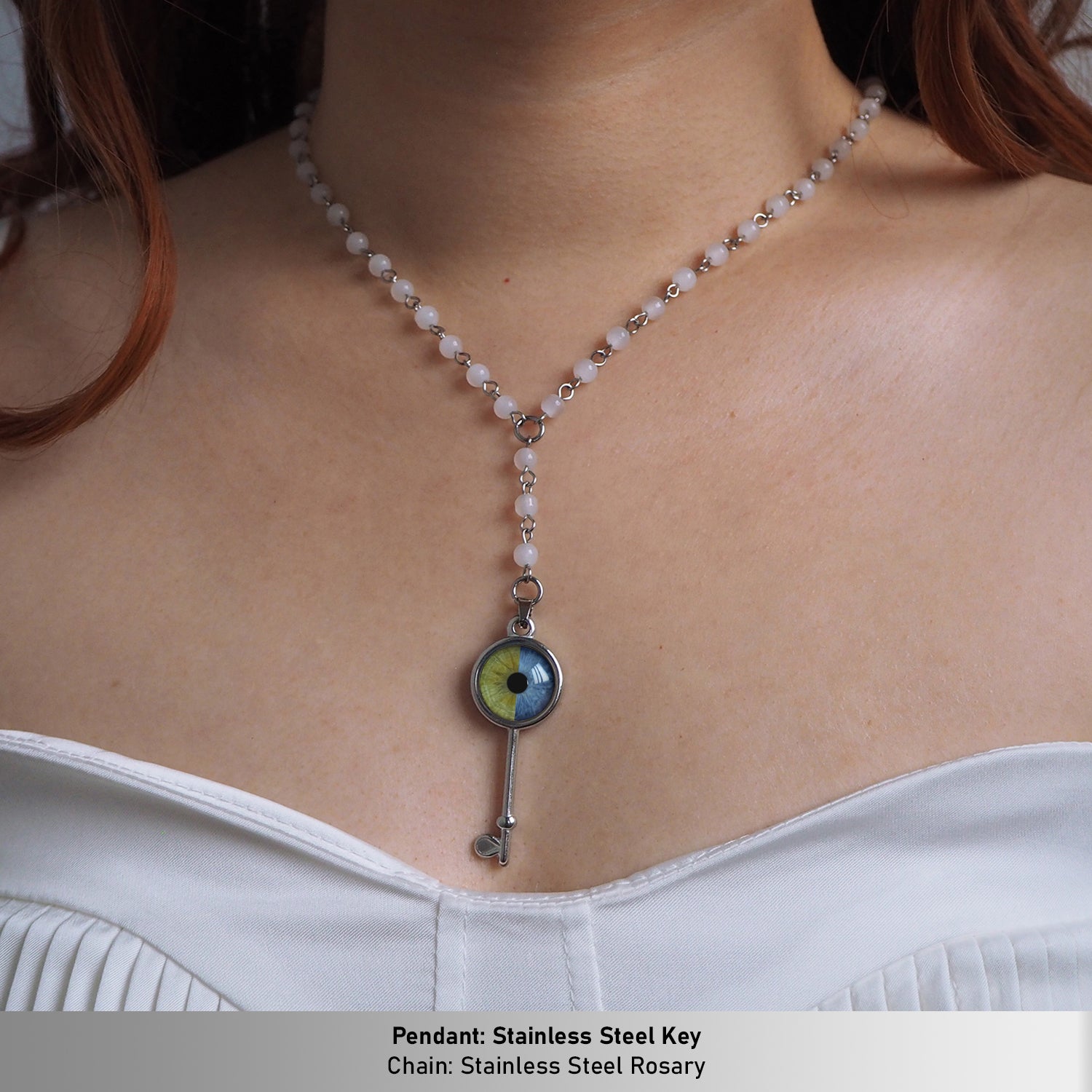 Custom Couple Eyes  Necklace