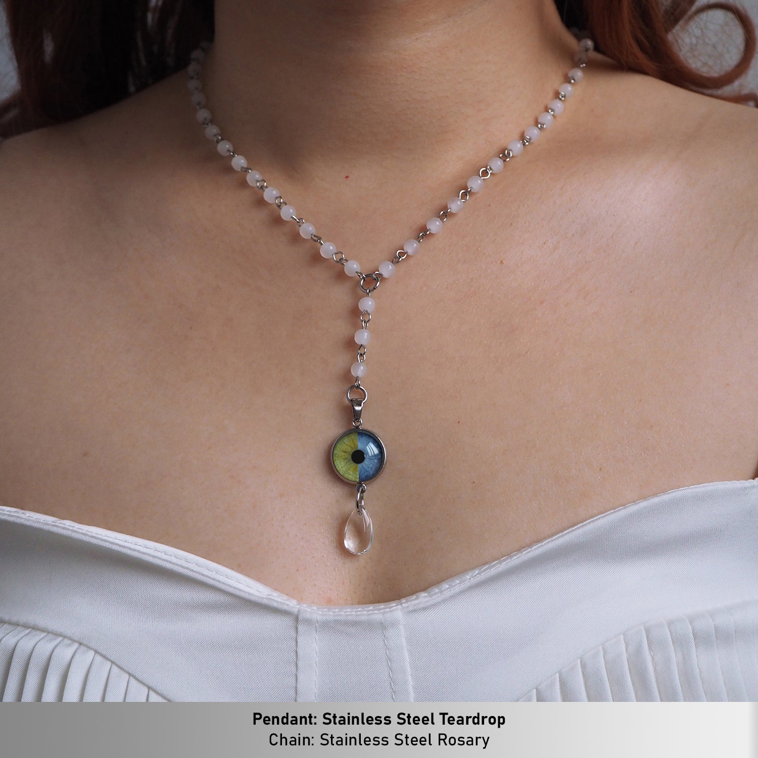 Custom Couple Eyes  Necklace