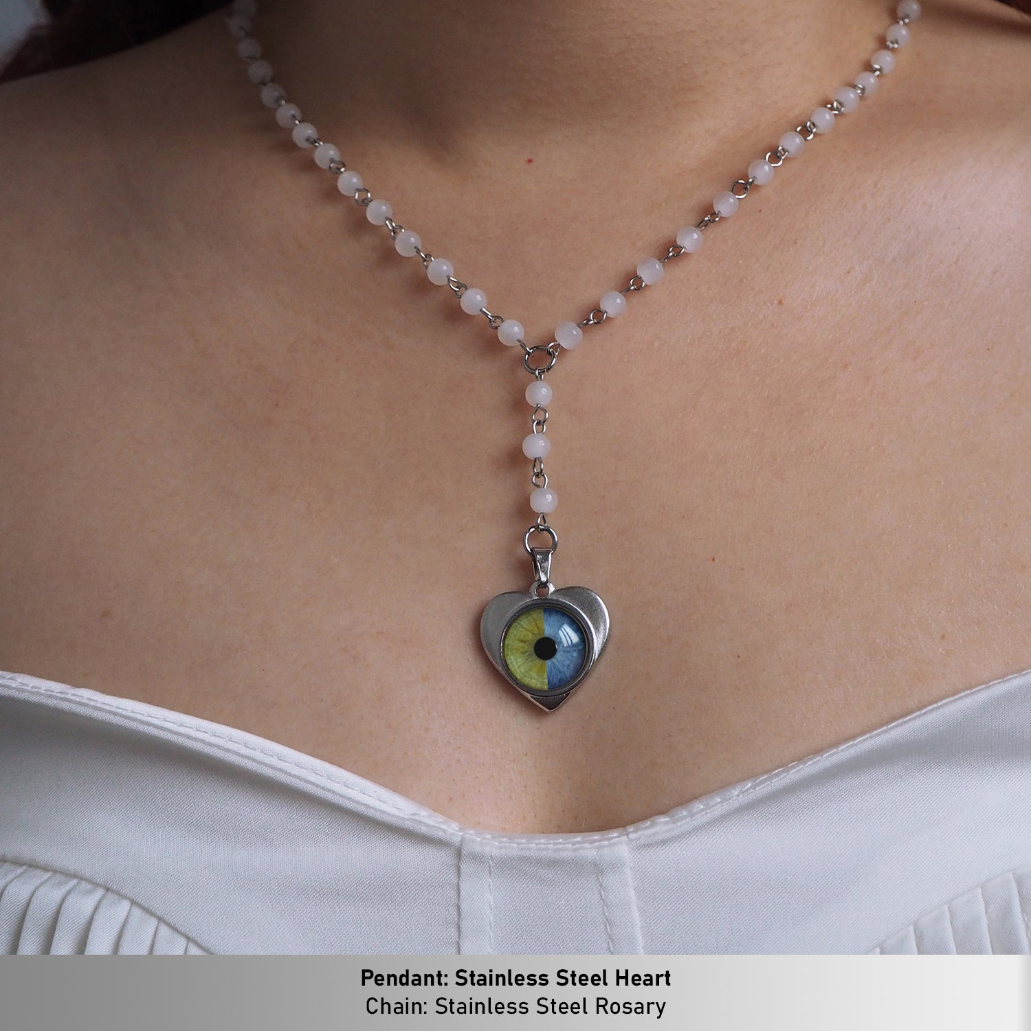 Custom Couple Eyes  Necklace