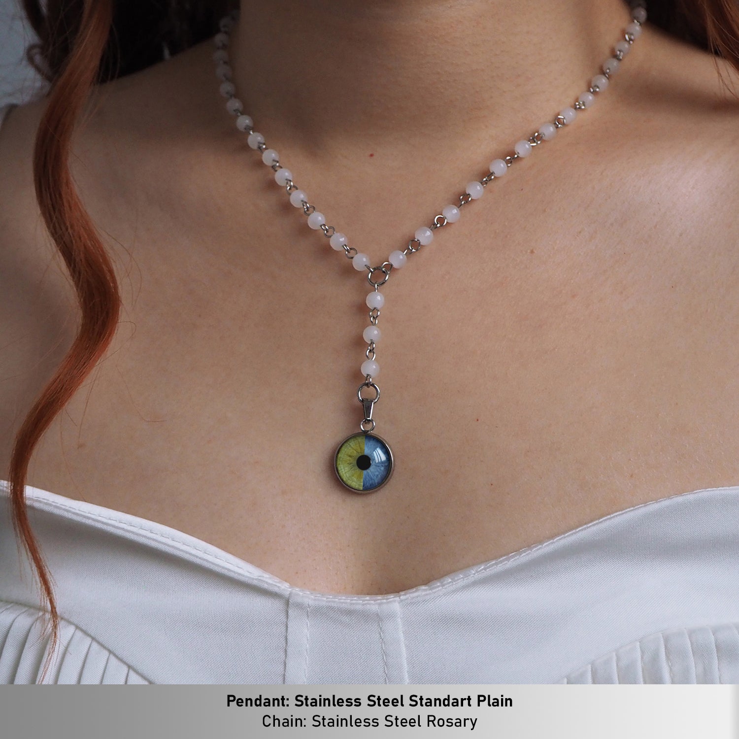 Custom Couple Eyes  Necklace