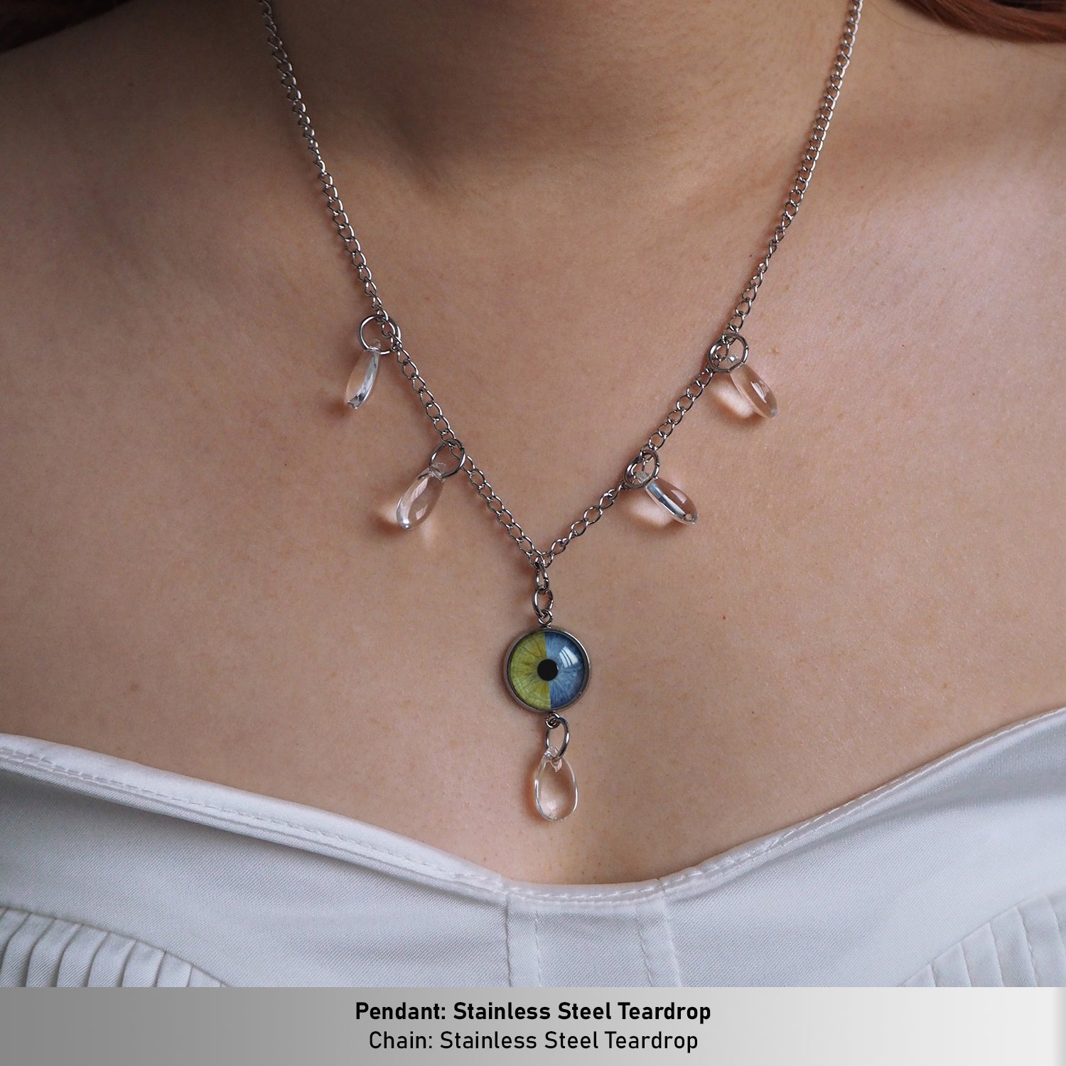 Custom Couple Eyes  Necklace