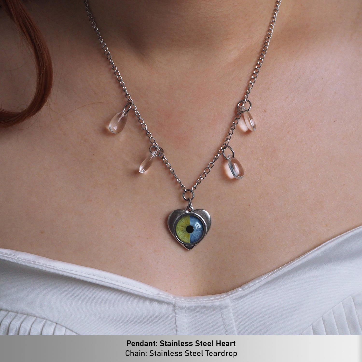 Custom Couple Eyes  Necklace