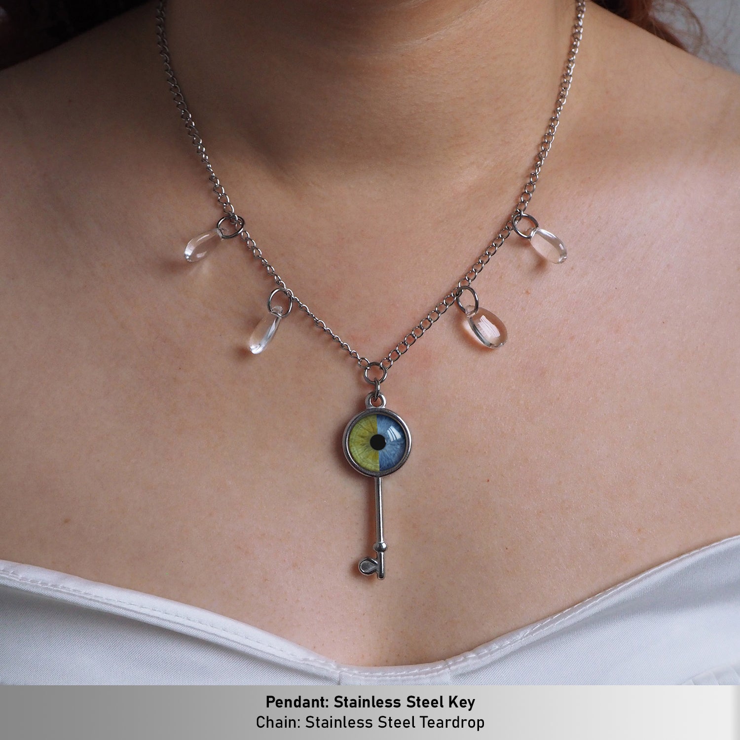 Custom Couple Eyes  Necklace