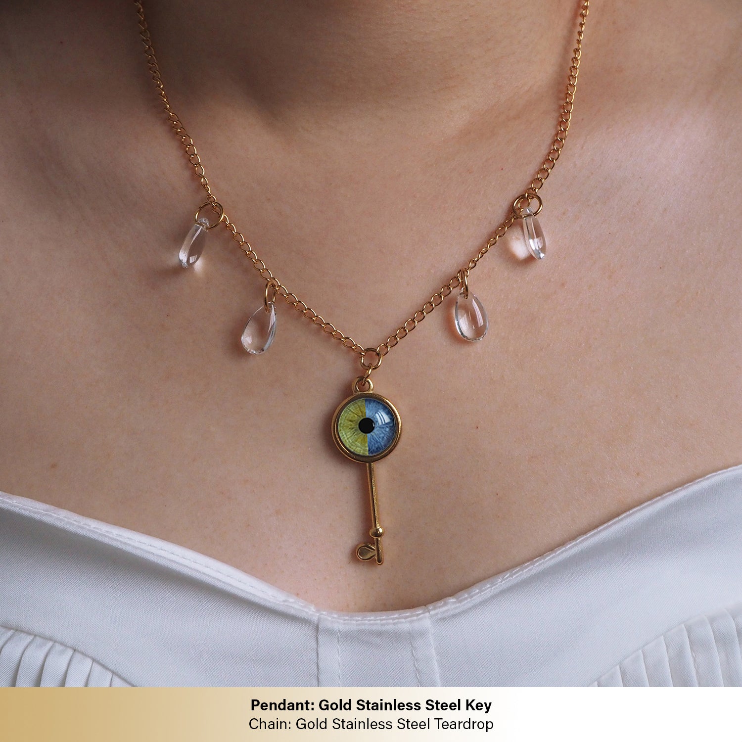 Custom Couple Eyes  Necklace