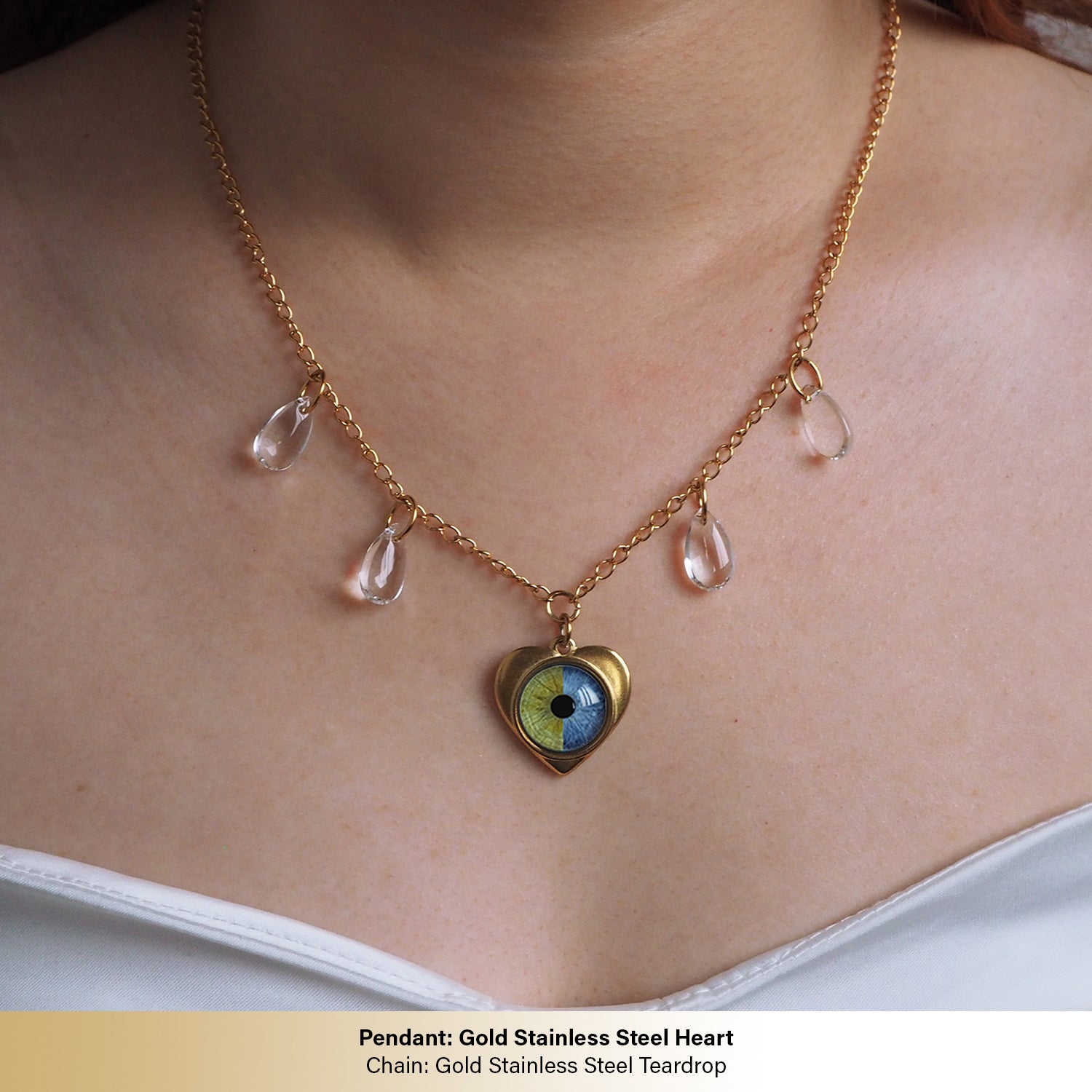 Custom Couple Eyes  Necklace