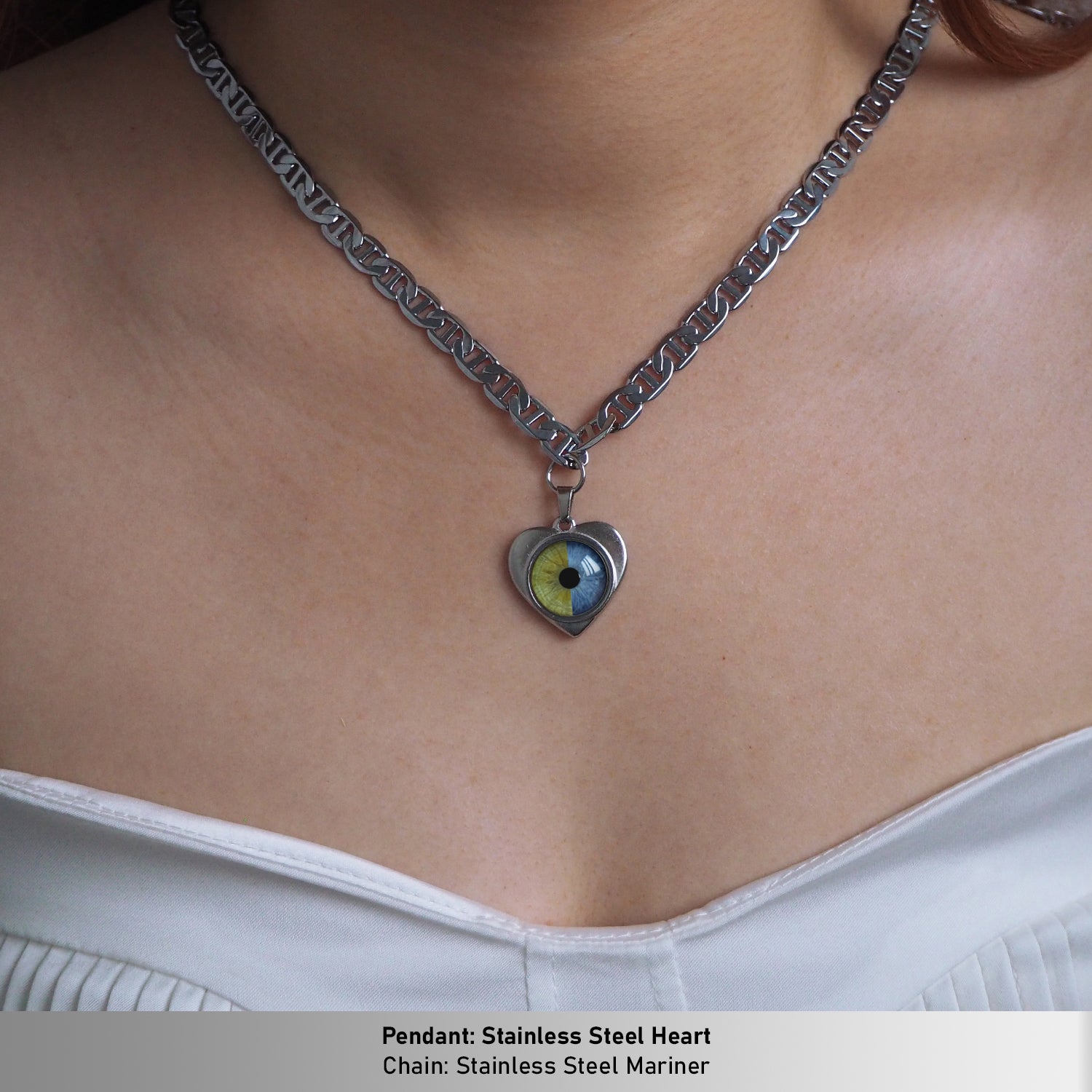 Custom Couple Eyes  Necklace