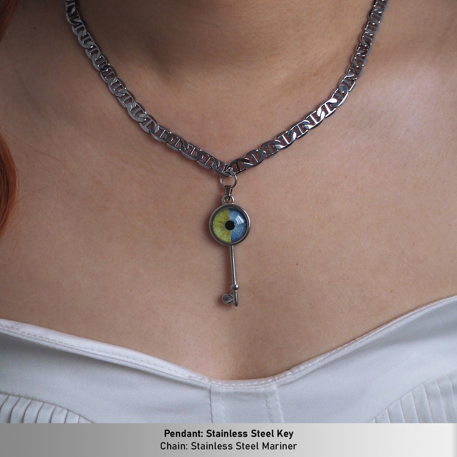 Custom Couple Eyes  Necklace