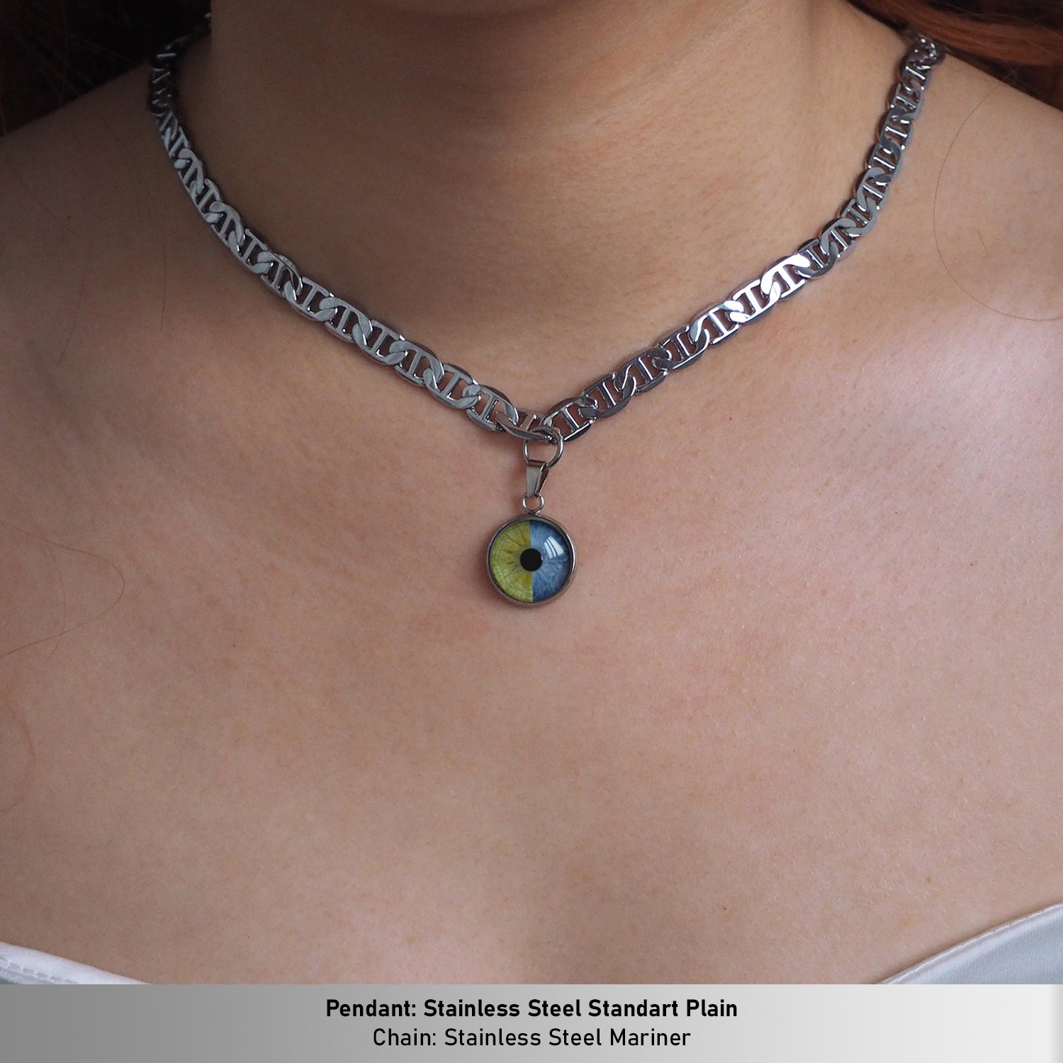 Custom Couple Eyes  Necklace