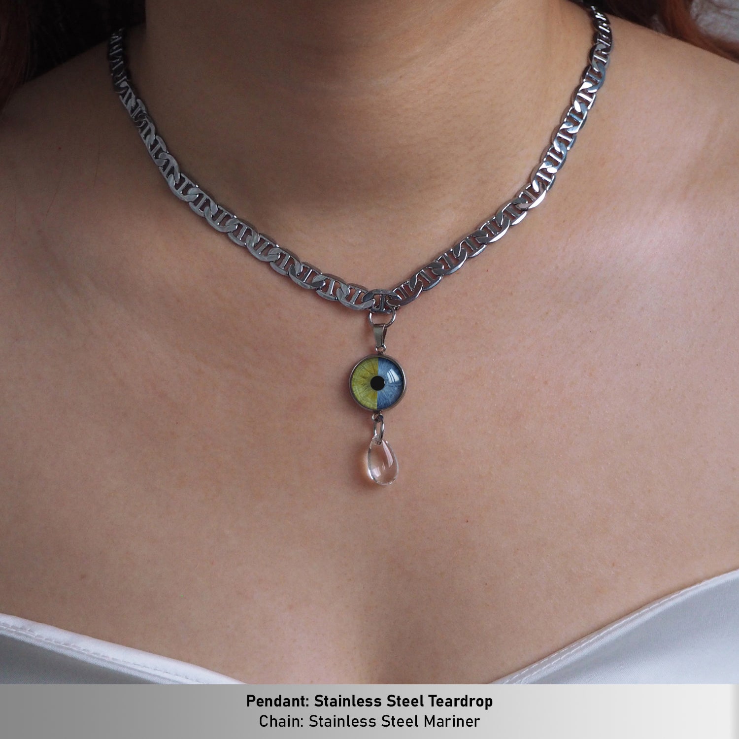 Custom Couple Eyes  Necklace