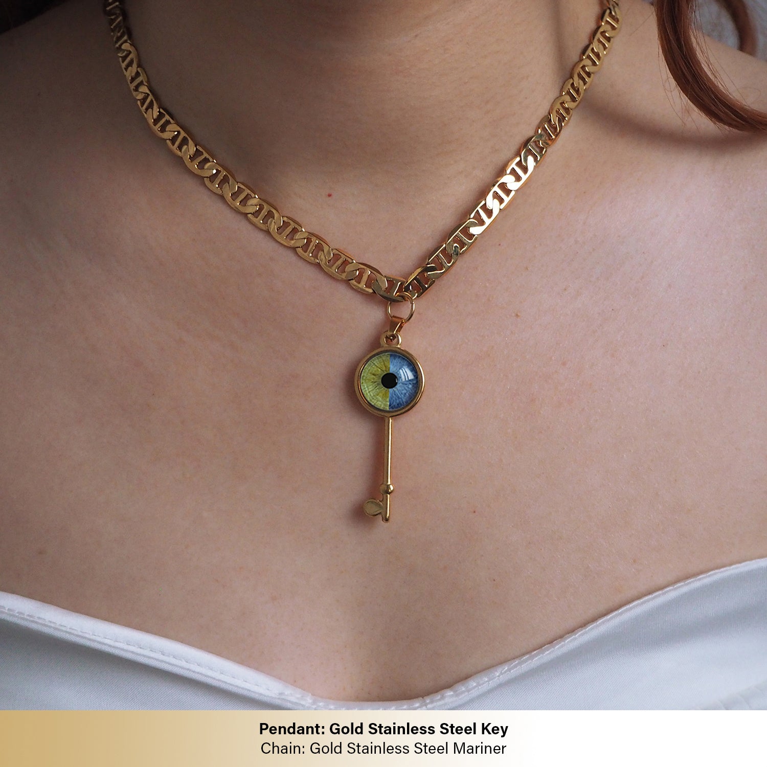 Custom Couple Eyes  Necklace