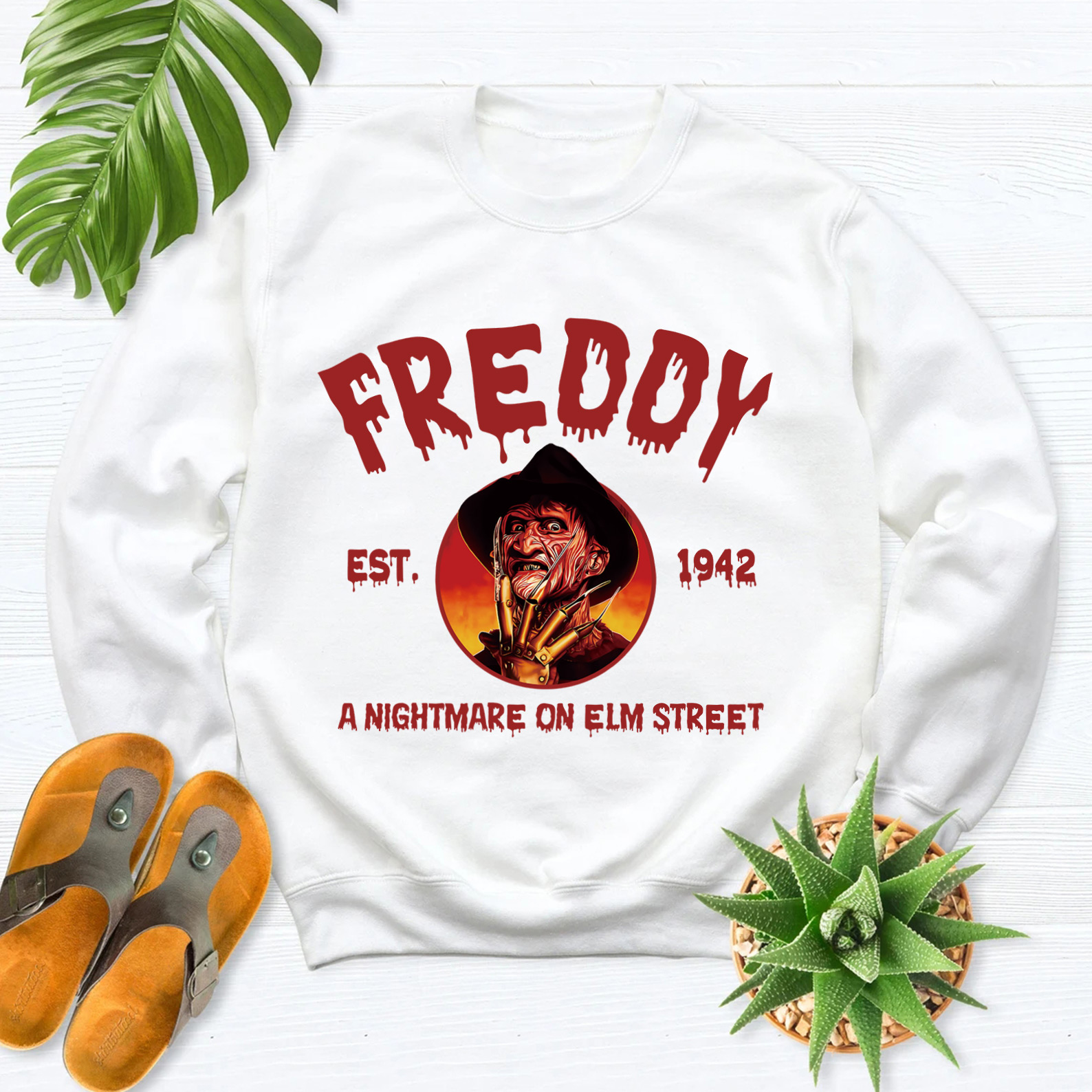 Vintage Halloween Characters Sweatshirt,Horror Movie Freddy Shirt
