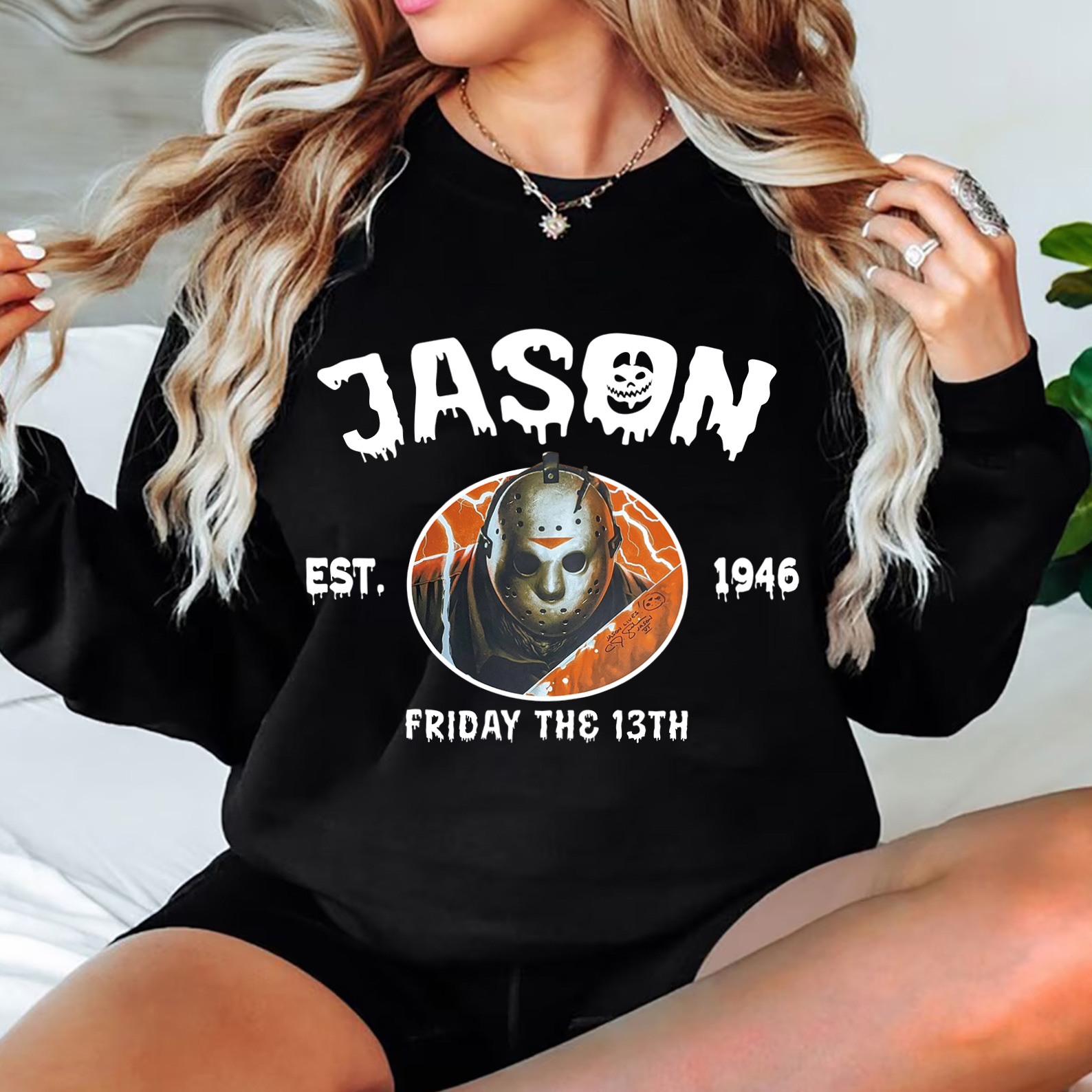 Vintage Halloween Characters Sweatshirt,Horror Movie Jason Shirt