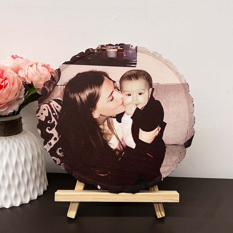 Custom Photo on Wood Valentine's Day Anniversary Gift