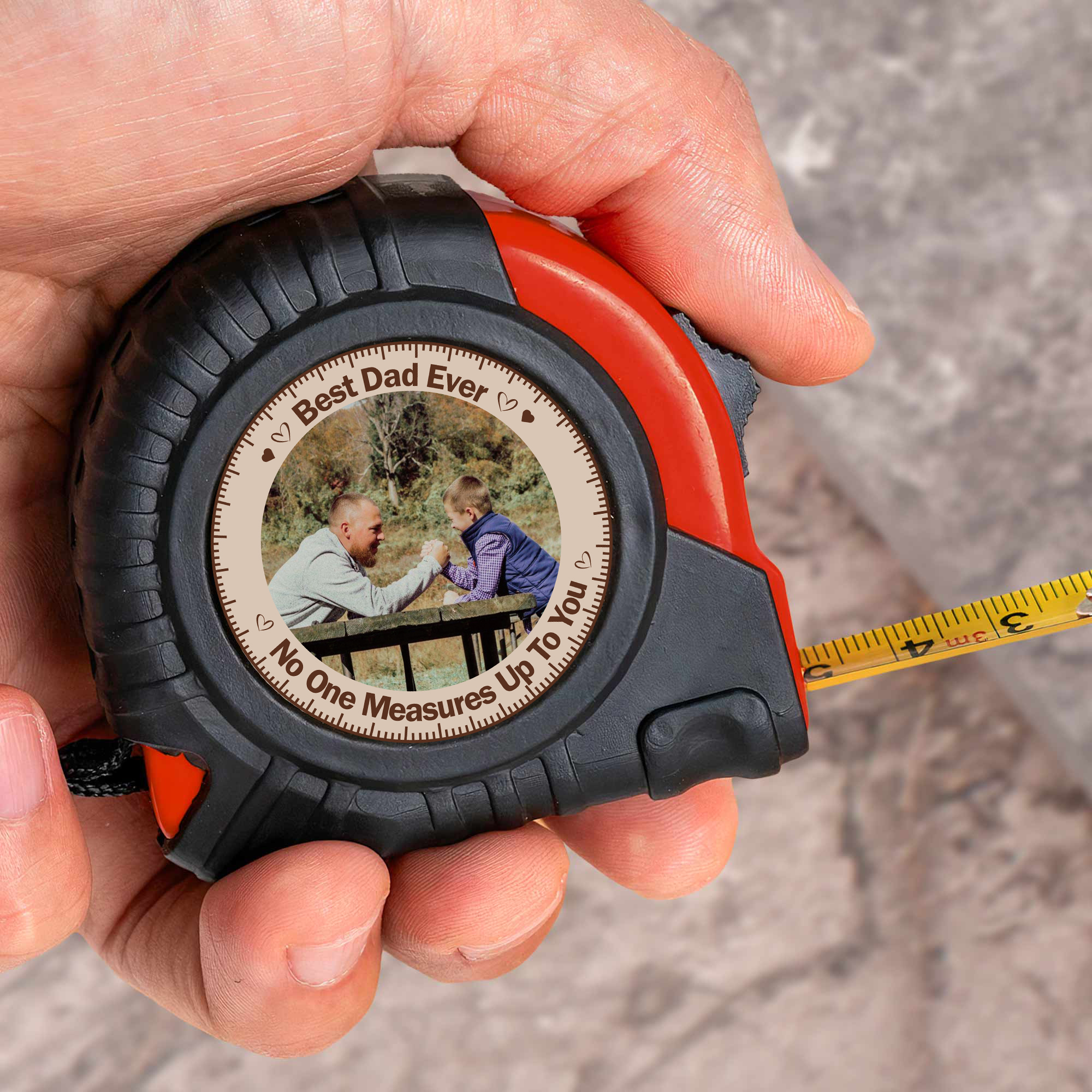 Dad, Grandpa Loved Beyond Measure - Personalized Photo Tape Measure 