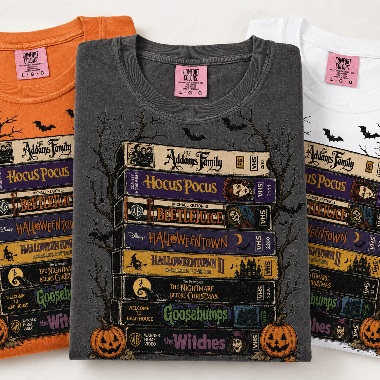Vintage VHS Movie Halloween Tee for Spooky Season