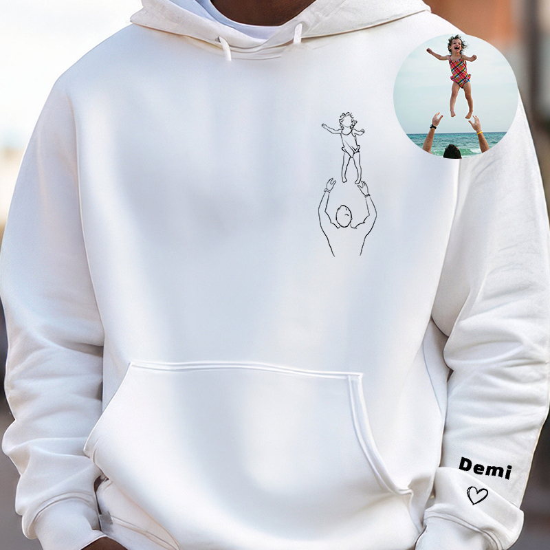 CUSTOM LINE DRAWING HOODIE💕CREWNECK