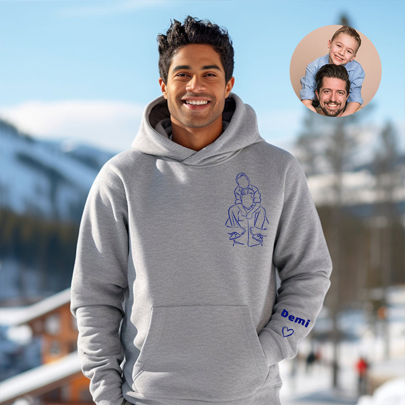 CUSTOM LINE DRAWING HOODIE💕CREWNECK