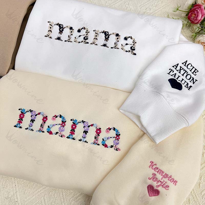 Floral Mama Embroidered Sweatshirt