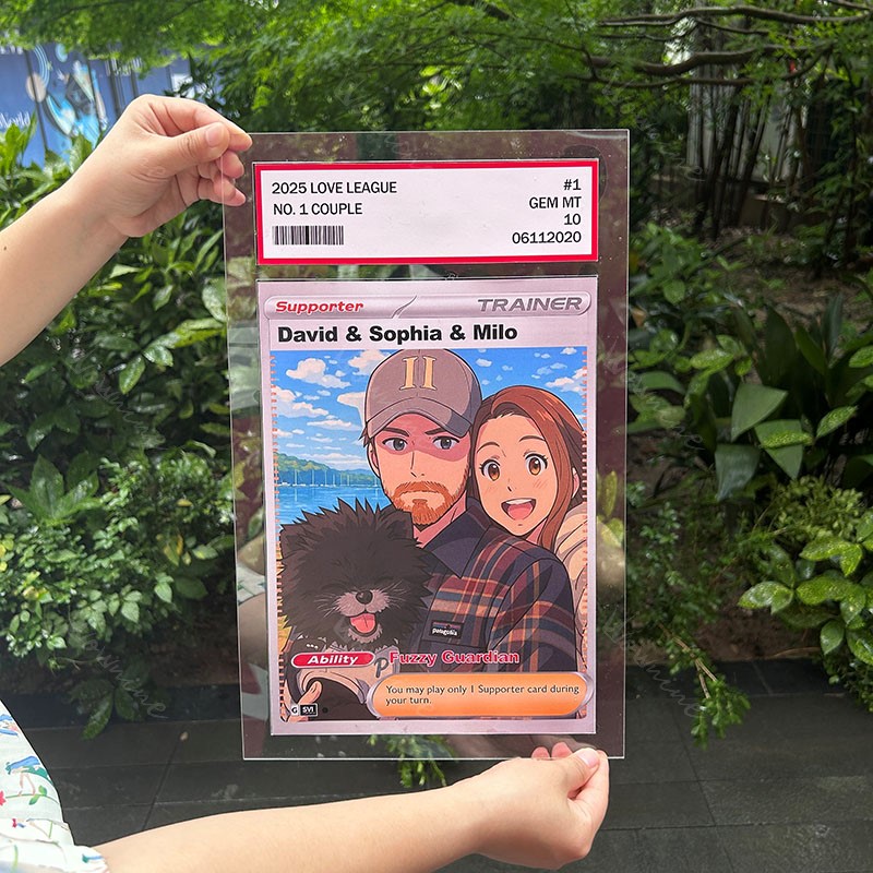 Personalized Anime-Inspired Couple BIG Card