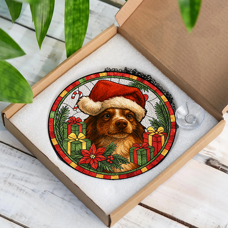 Personalized Pet Portrait Stained Glass Suncatcher