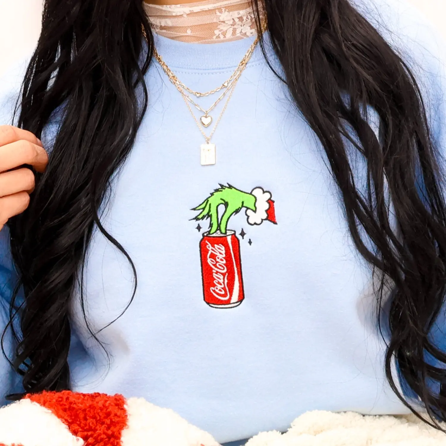Embroidered Christmas Drink Sweatshirts