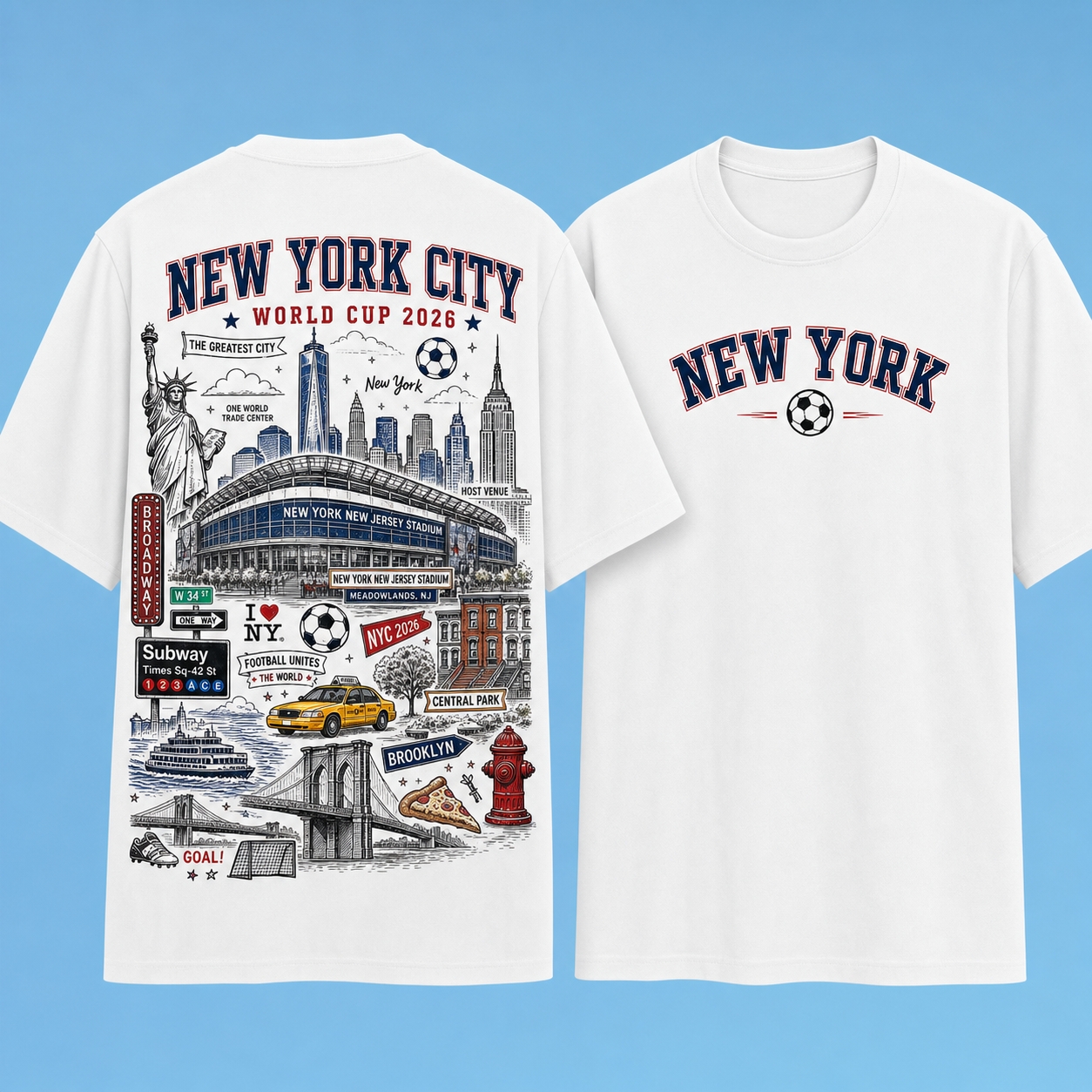 2026 World Cup Host City Tee – Retro Double-Sided Print