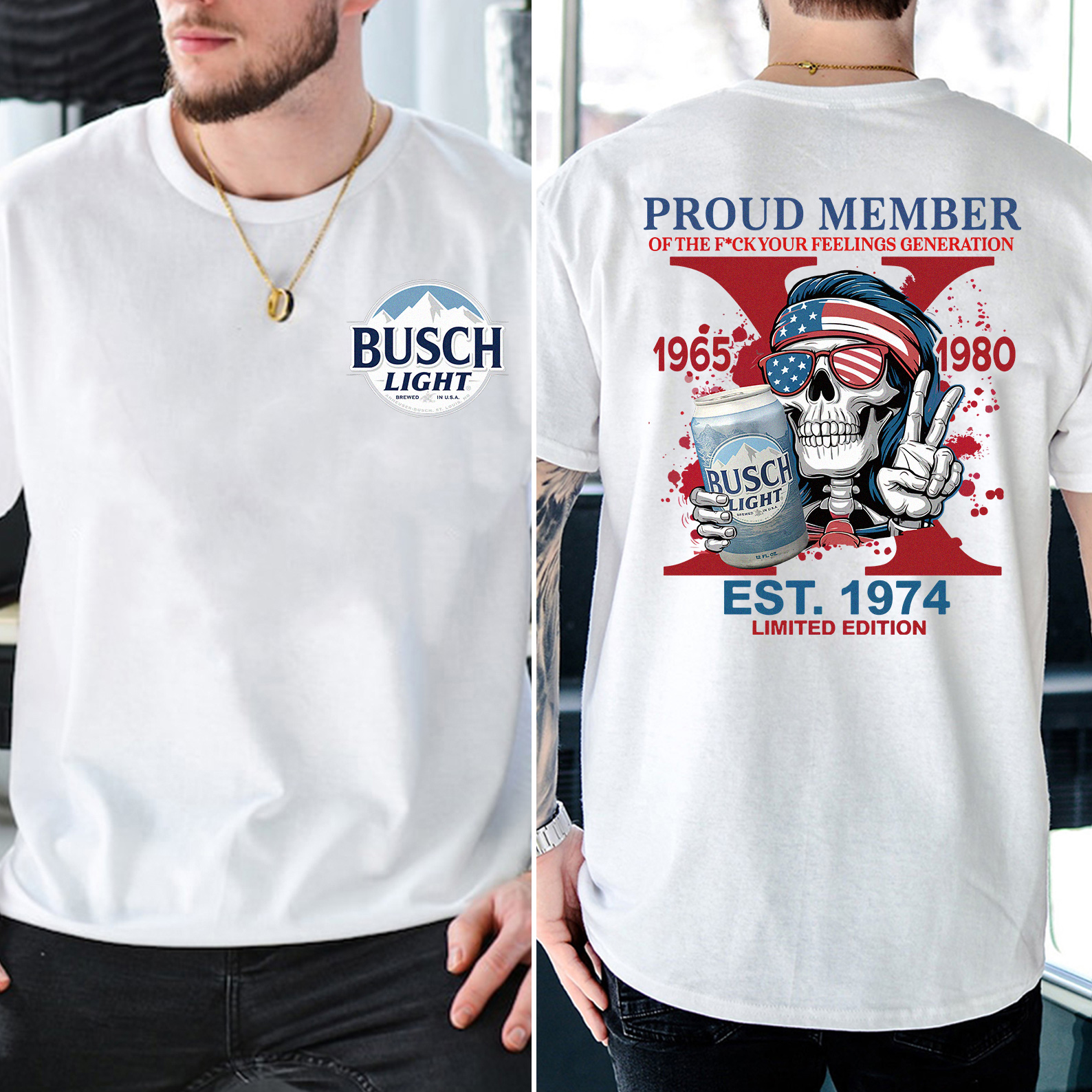 Customized Skeleton Drink Lover T-shirt