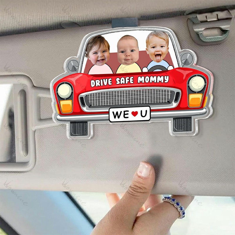 Personalized Kids Photo Visor Clip Car Ornament
