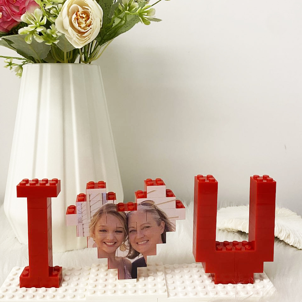 Custom Building Brick Valentine's Day Gifts Photo Block Personalised I Love You Brick Puzzles Gifts for Lovers