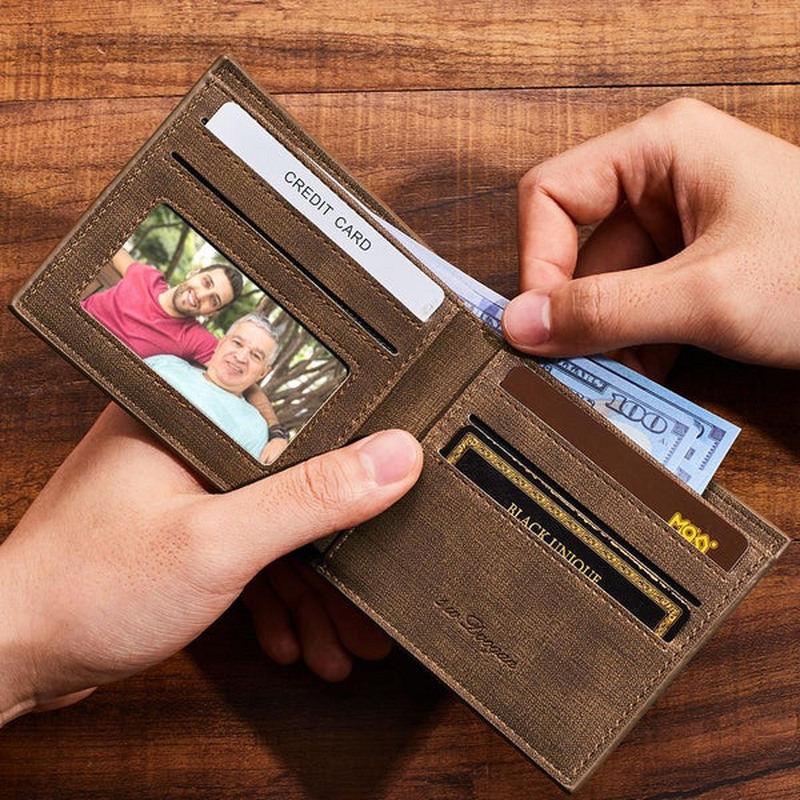 Men's Custom Photo Engraved Wallet 