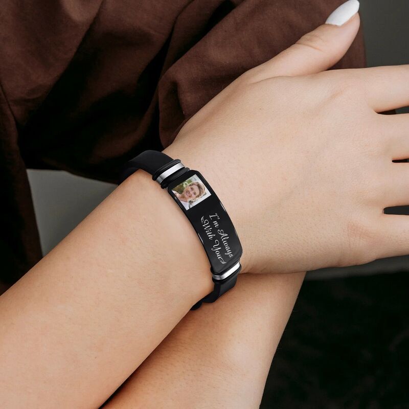 Personalized Men's Photo Bracelet Memorial Gift for Dad